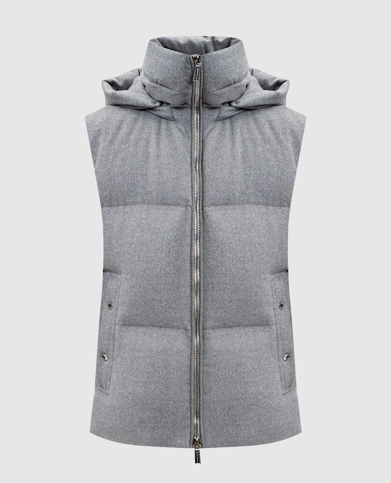 

FUENTE gray down vest made of wool and cashmere MooRER, Grey
