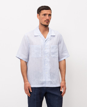 Herno Blue linen shirt CM000031U17158