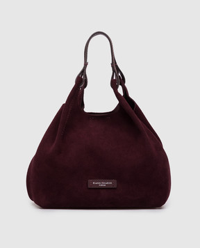 Gianni Chiarini Dua burgundy suede tote bag BS9799CMPL