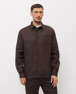 Cashmere&Whiskey Brown linen shirt 0331900638
