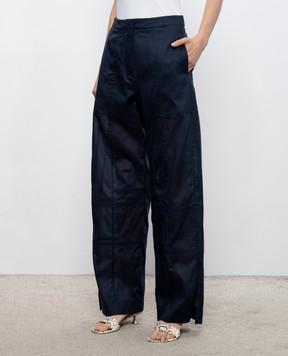 Jil Sander Blue pants with slits J02KA0381J45326
