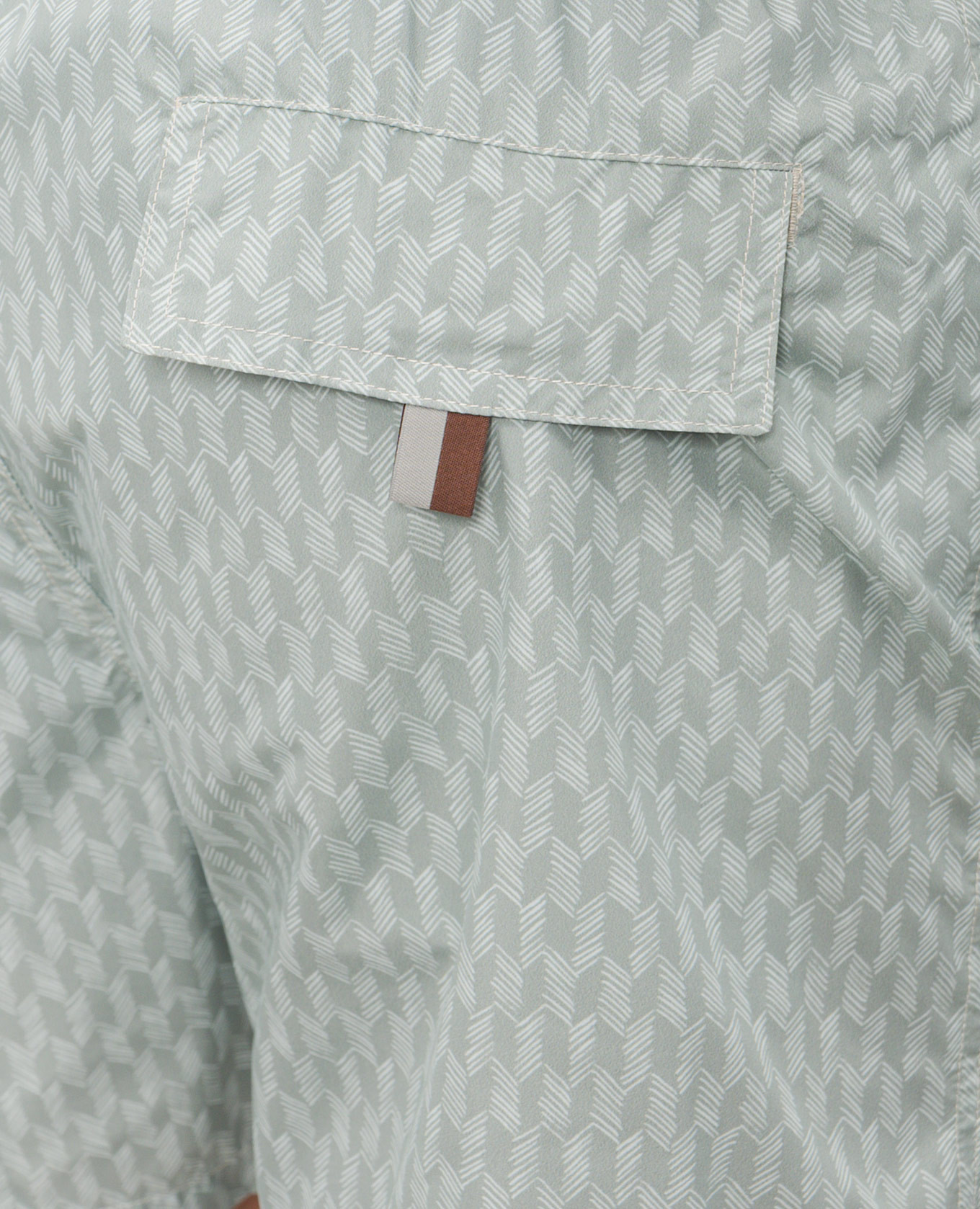 

Green swim shorts with branded print Canali