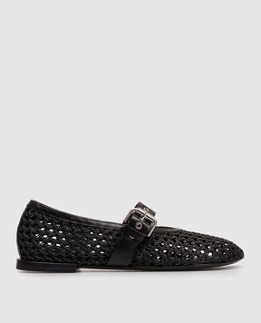 Premiata Black braided ballet flats M6946ORZOGARDA