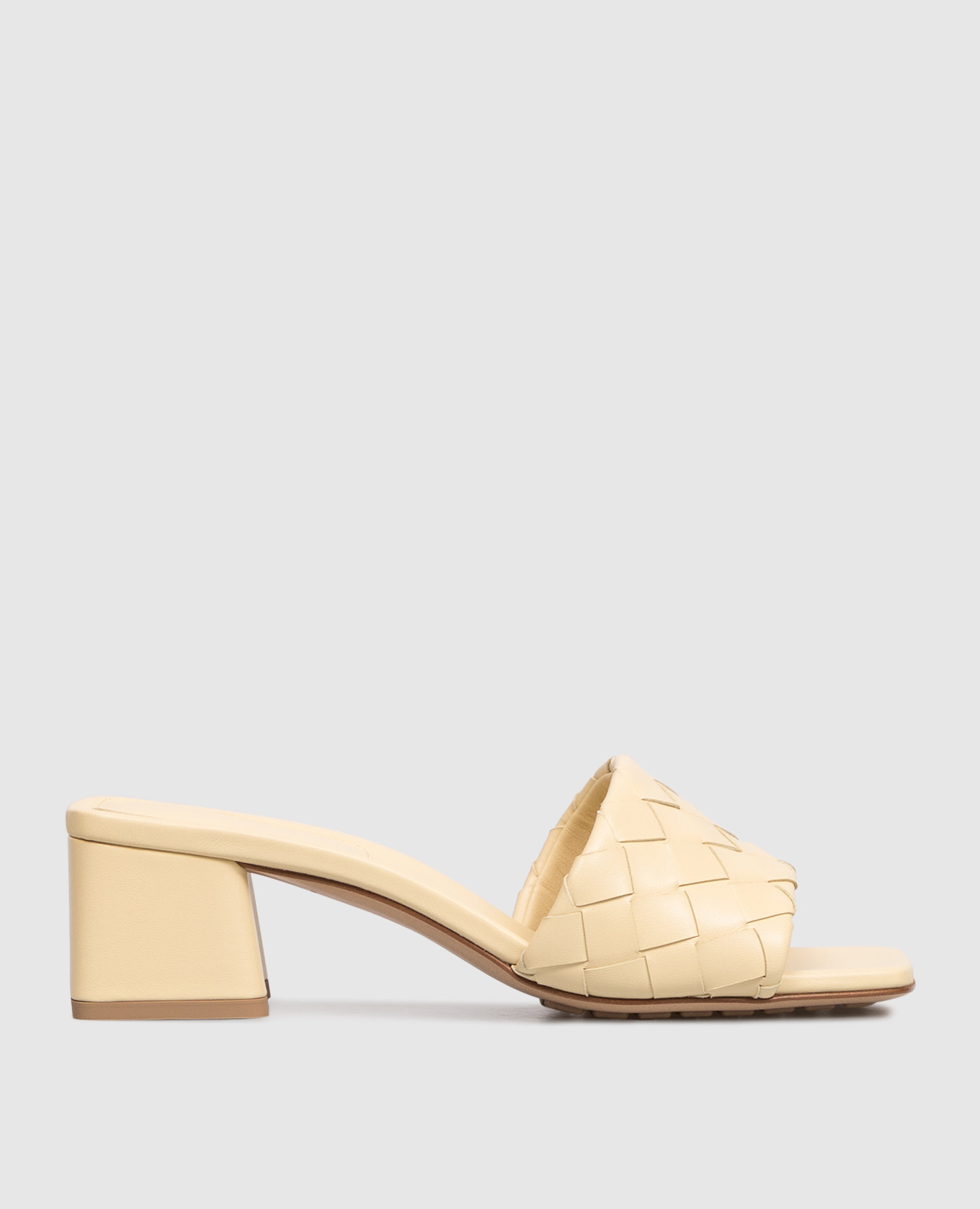 Parco yellow leather mules