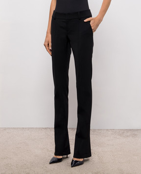 SSHEENA Black Plain Pants with Wool 26FWPLAINTF26004