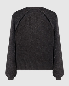 Twinset Gray sweater with wool 262LI3MAA
