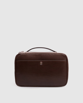 Brunello Cucinelli Brown glossy leather Travel bag MWVEBU441