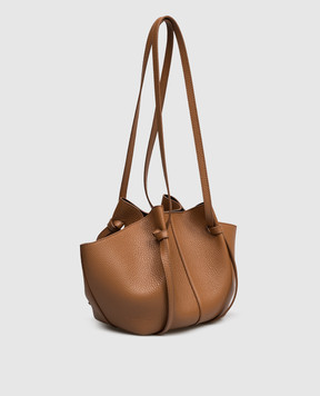 YUZEFI Mochi brown leather tote bag MOCHI