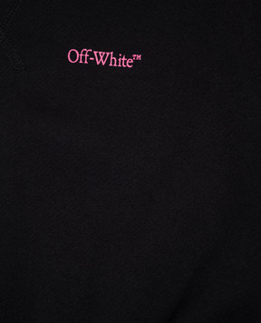 Off-White Children's black dress with logo 44GDF002F5F001