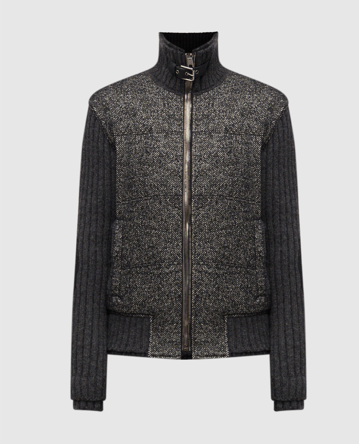 

Gray jacket with patterned wool Dolce&Gabbana, Grey