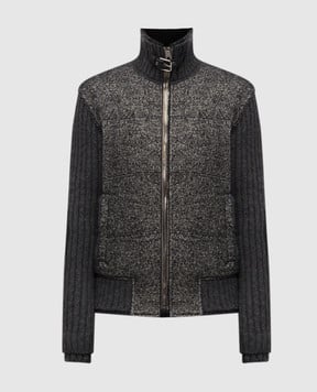 Dolce&Gabbana Gray jacket with patterned wool G9BVSTGJ846