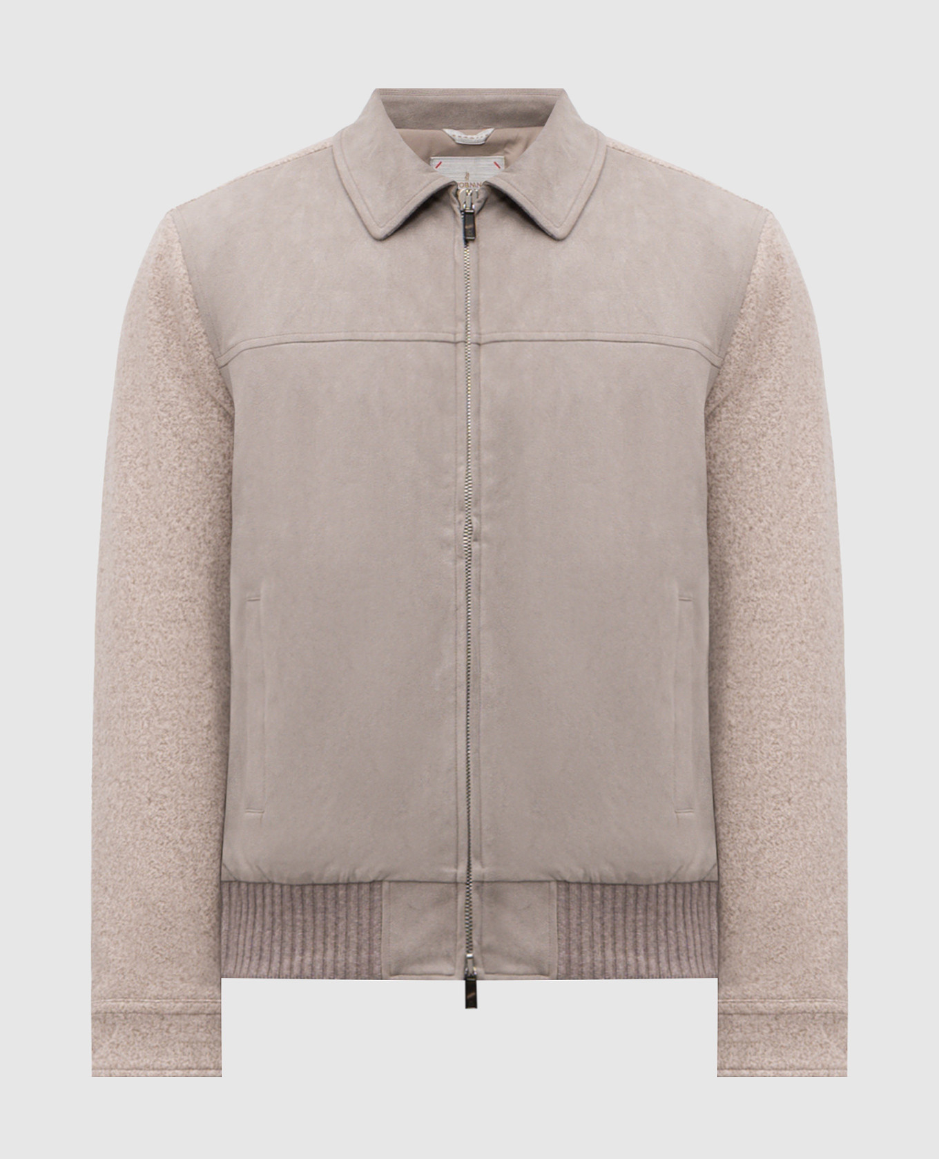 

Beige jacket with wool CAPOBIANCO