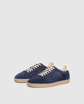Brunello Cucinelli Blue suede sneakers MZUMGLJ336