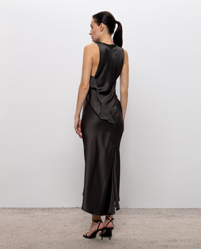 Victoria Beckham Brown midi dress 1326WDR007612A