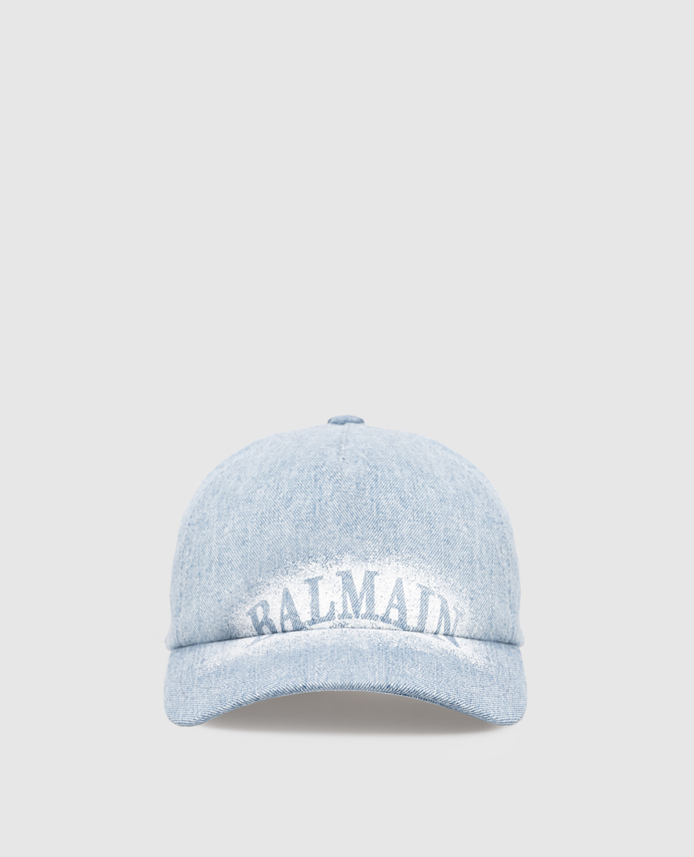 

Blue denim cap with logo Balmain, Light blue