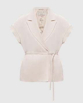 Peserico White short-sleeved jacket S03036A01955
