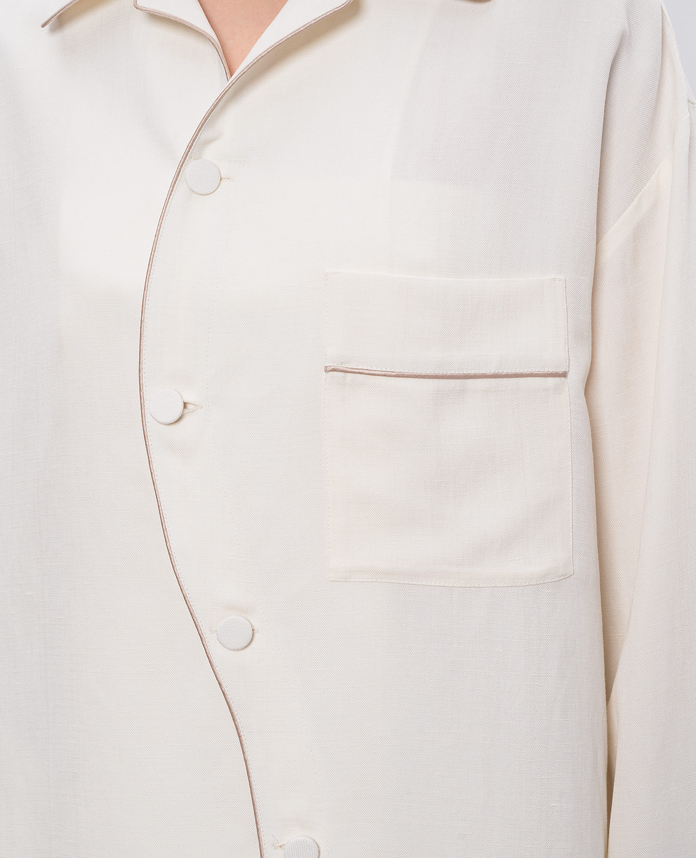 

Beige Cody shirt with linen SSHEENA