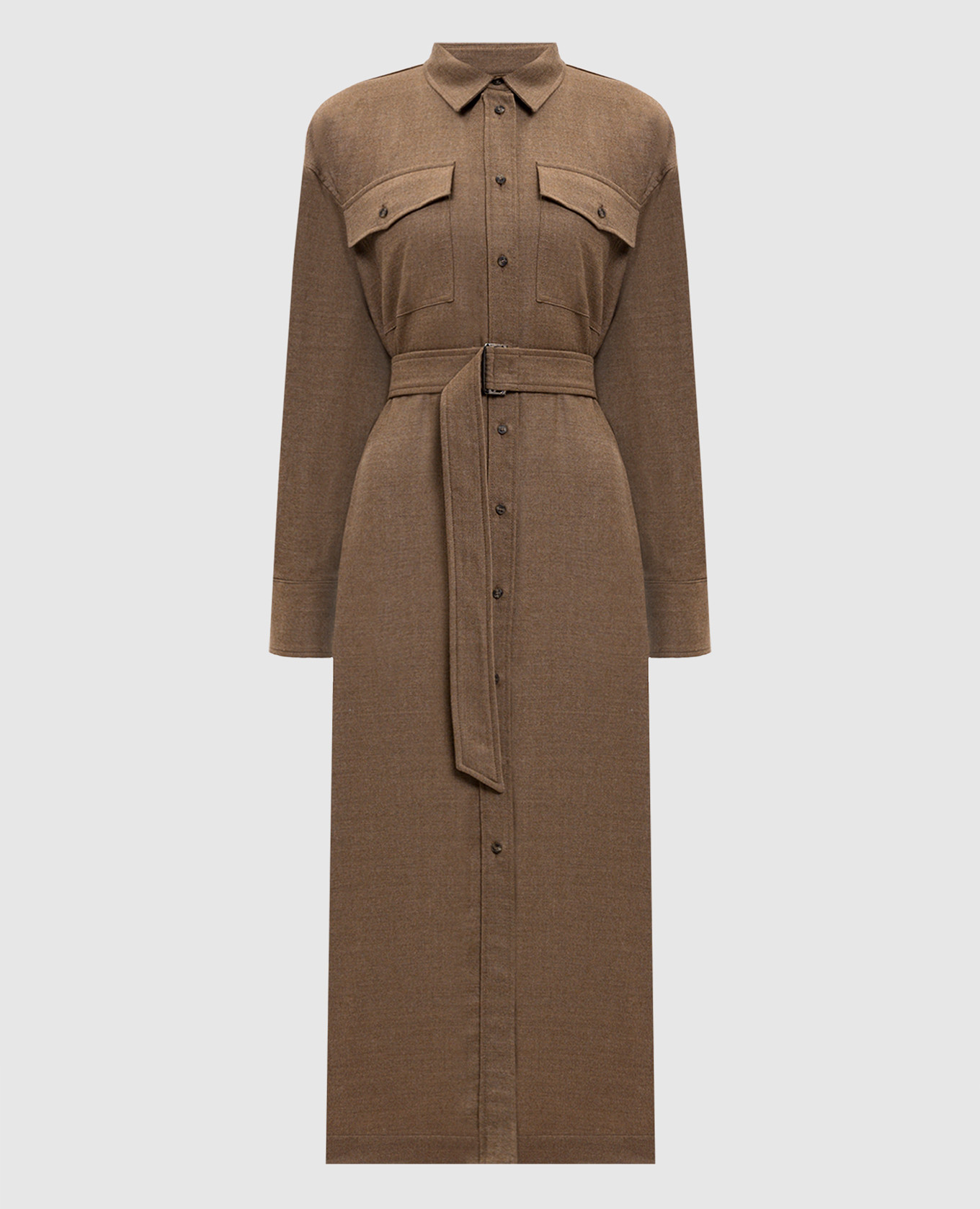

Brown STEMMA wool shirt dress Max Mara Weekend