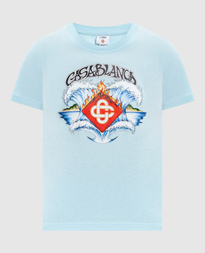 Casablanca Blue Waves T-shirt WSP26JTS02005EXBC