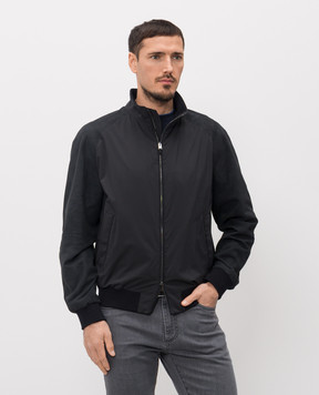 Canali Black suede combination jacket LE00303O70485