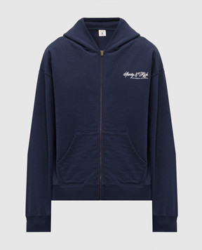 Sporty & Rich Blue sports jacket with logo print ST08865264BL106