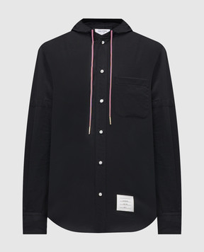 Thom Browne Black shirt-style windbreaker MWL432OF1066