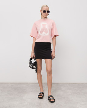 Palm Angels Pink T-shirt with print PWAA079S26JER001