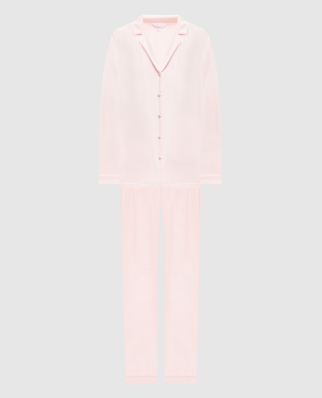 Pink silk pajamas