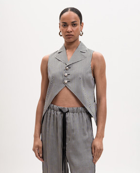 Ann Demeulemeester Lune striped vest B0014019FA737