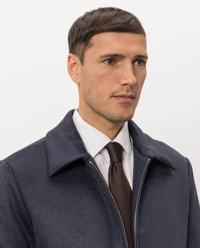 ISAIA Brown silk tie CRV007CV943