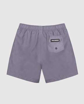 Sprayground Kids' grey swim shorts with textured logo SPY1476GREY