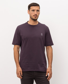 Brunello Cucinelli Purple T-shirt with emblem M0B138440