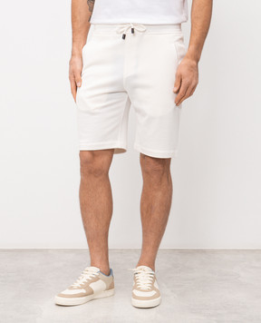 ISAIA White shorts with embroidered logo MP0052J0372