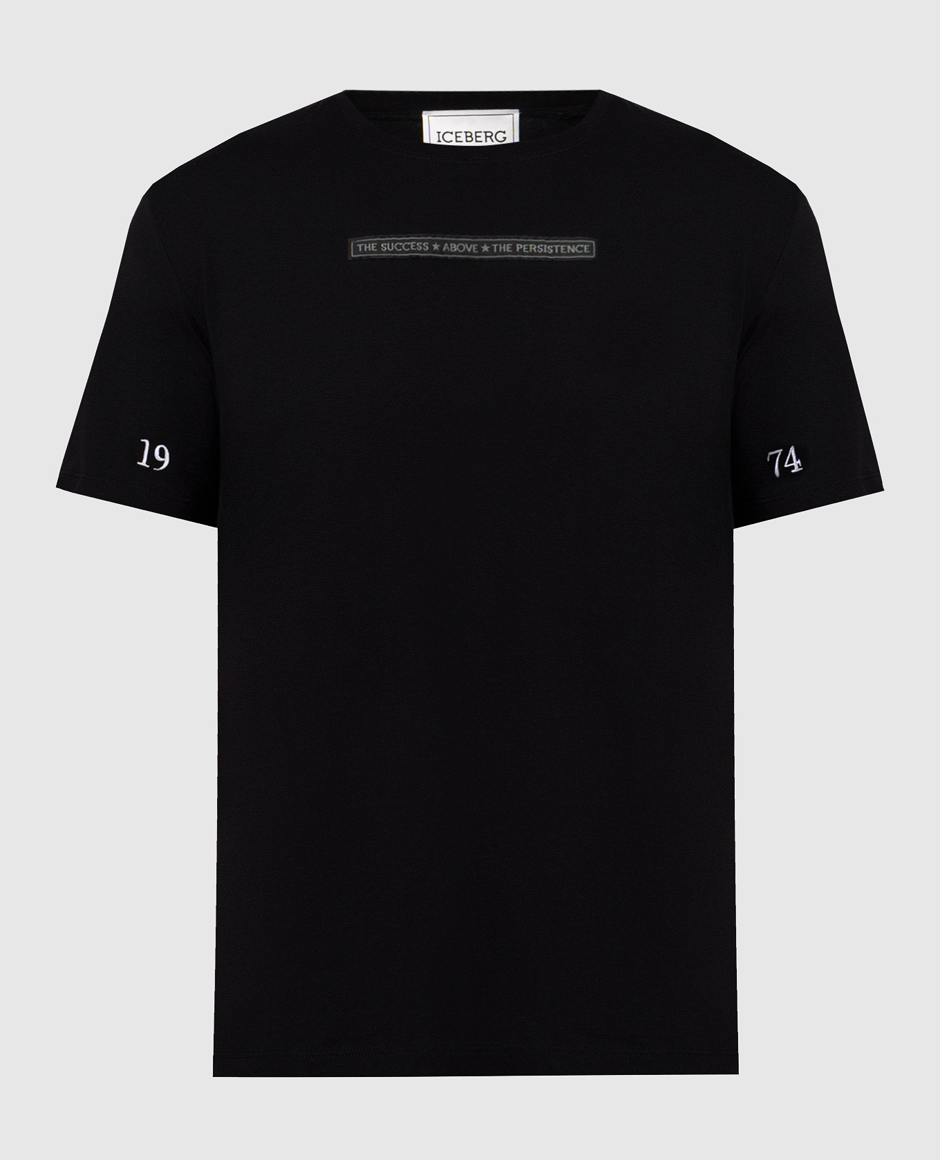 

Black T-shirt with applique Iceberg