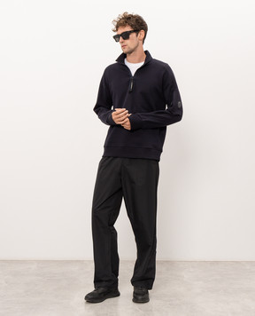 C.P. Company Blue sweatshirt with logo patch MSS033A005086W