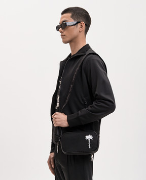 Palm Angels Black bag with logo print PMNQ01CS26FAB001