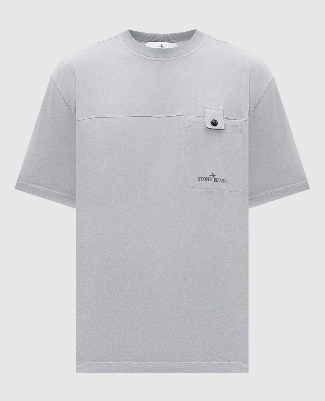 Grey T-shirt with logo print