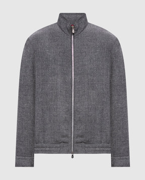 Brunello Cucinelli Gray silk, linen and wool jacket MZ4036580