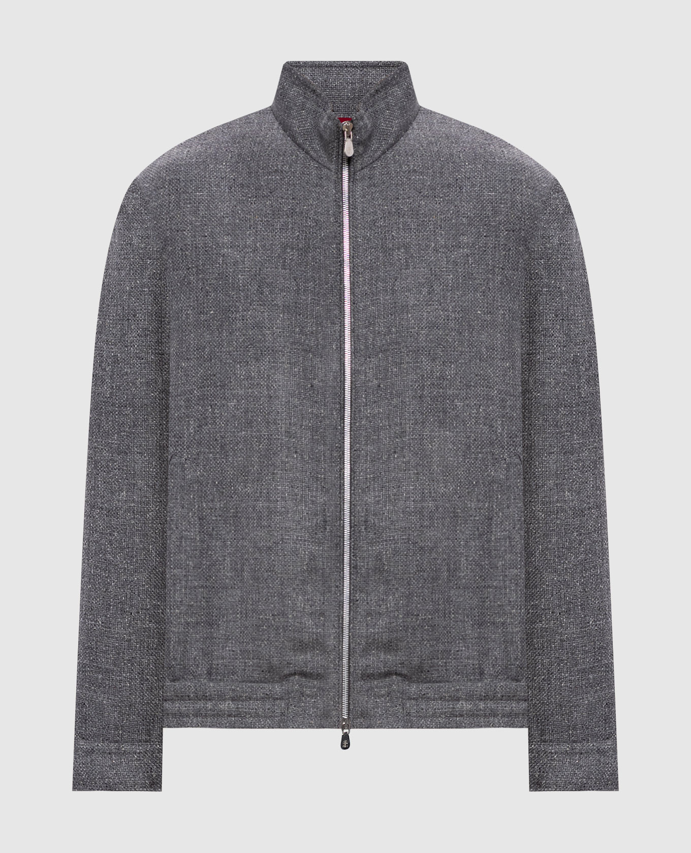 Gray silk, linen and wool jacket