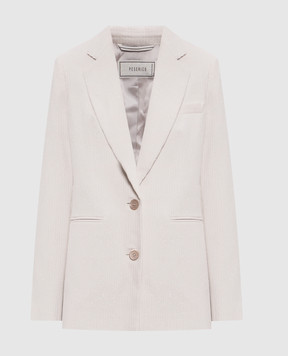 Peserico Beige corduroy jacket with lurex A01202Z05219