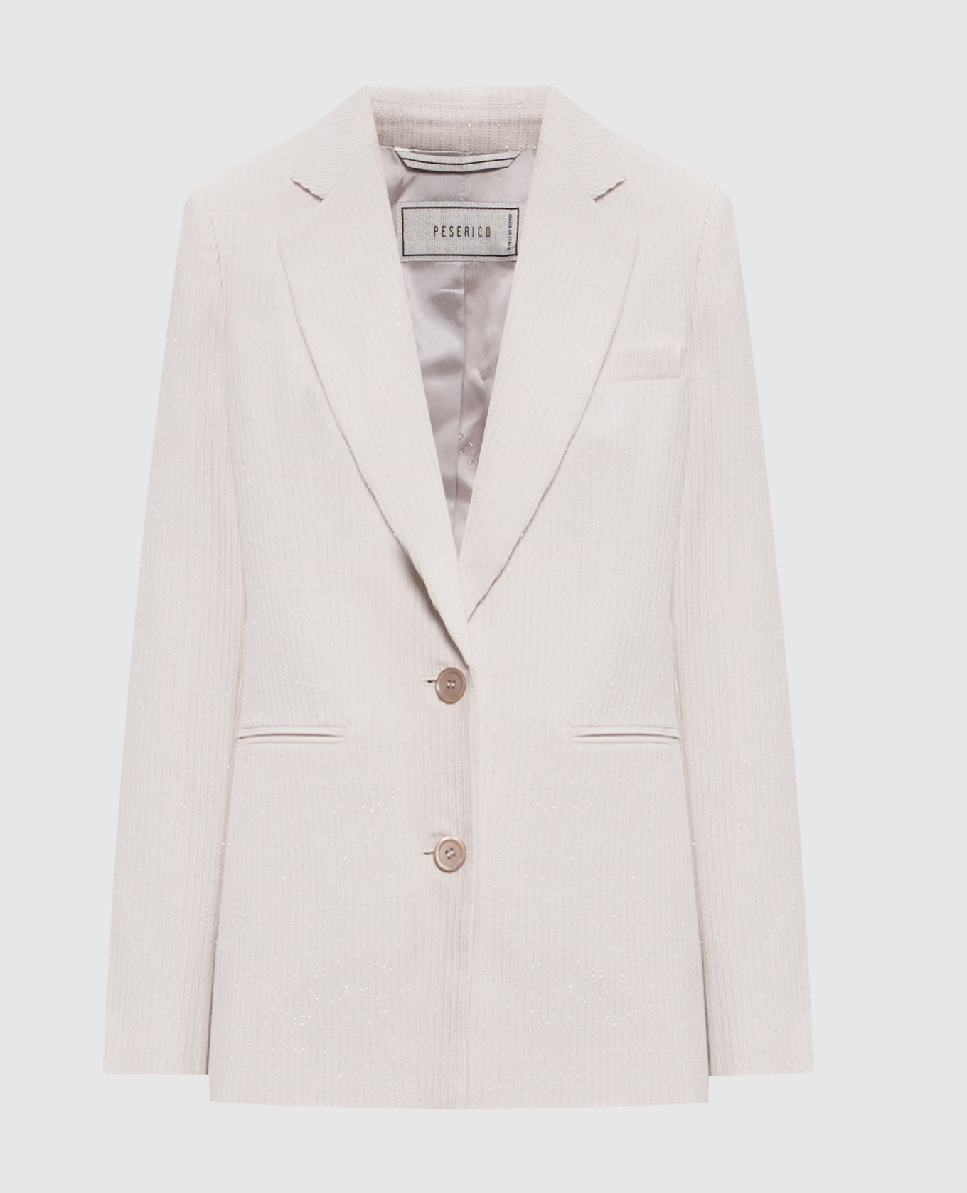 Beige corduroy jacket with lurex