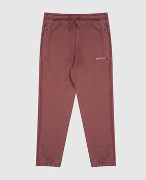 Off-White Children's pink joggers with print 44BCH001F26F001