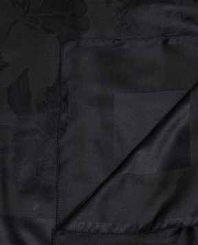 Dolce&Gabbana Black scarf with patterned silk FS209AGDD1E