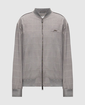 Iceberg Gray checkered bomber jacket O0105239