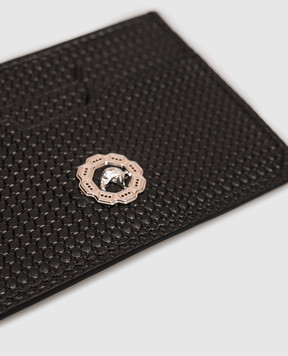 Stefano Ricci Black leather cardholder with emblem PP329GPVHI1