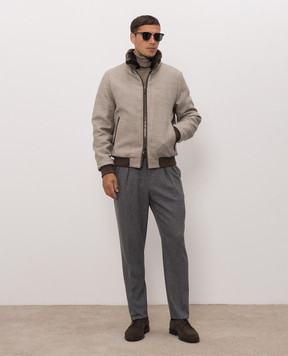 MooRER BELLATI beige wool down jacket BELLATILP