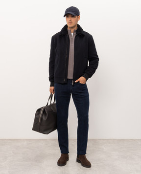 Cashmere&Whiskey Blue wool jacket U636I26