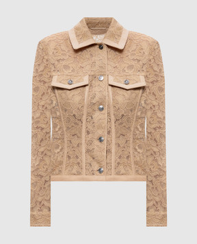 Ermanno Scervino Beige lace corner D480I741IPUBD