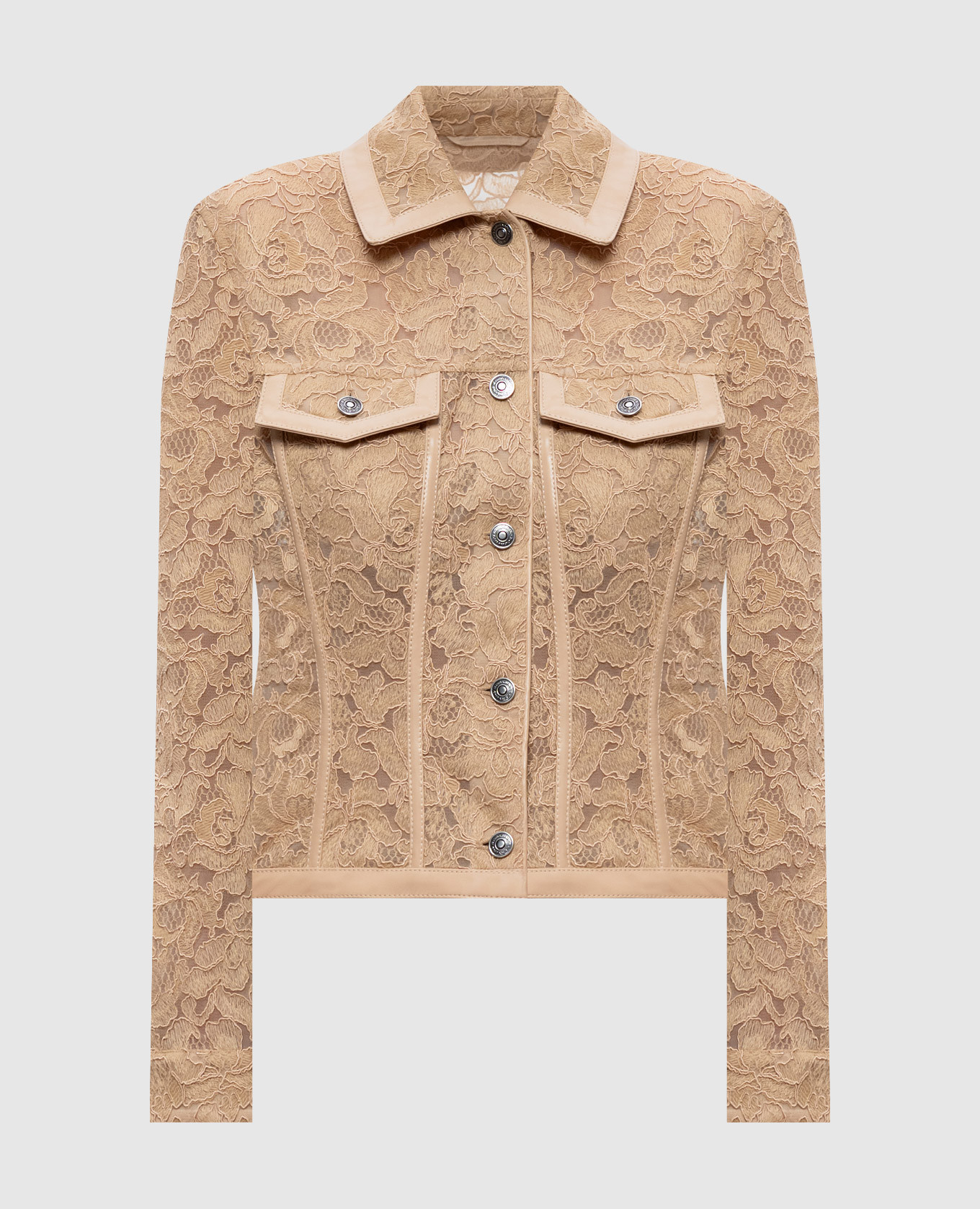 Coin en dentelle beige