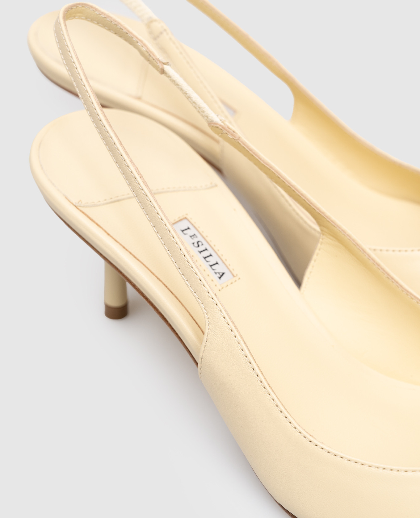 BELLA beige leather slingbacks Le Silla 5